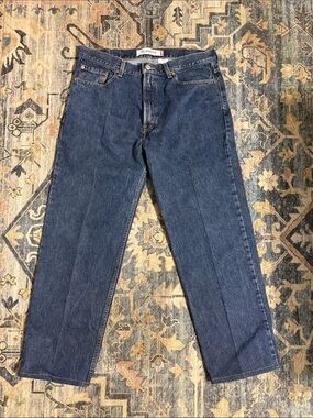 Levi's Classic Straight Leg Jeans in Dark Blue Denim
